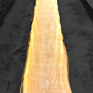 Tabla de madera maciza de Bilinga nº 7 para mesas personalizables