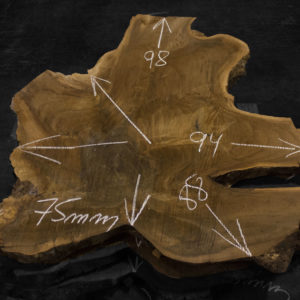 Rodaja nº 4 de madera de Nogal Español, corte transversal. Especial decoración y mesas