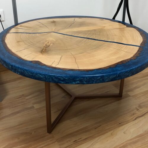 Cedro del Líbano, mesa redonda centro.